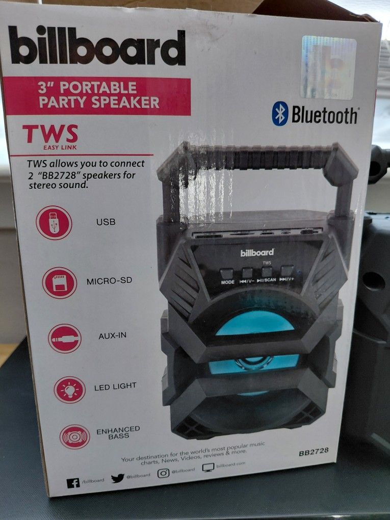 Billboard 3" Portable SPEAKER BLUETOOTH