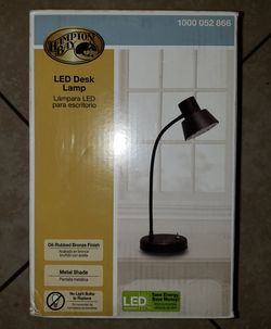 14 in. Bronze LED Desk Lamp