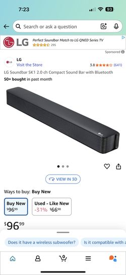 LG Sound Bar Speaker