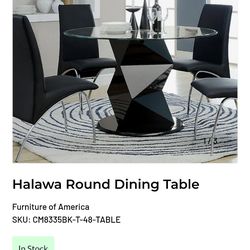 Round Glass Dinning Table