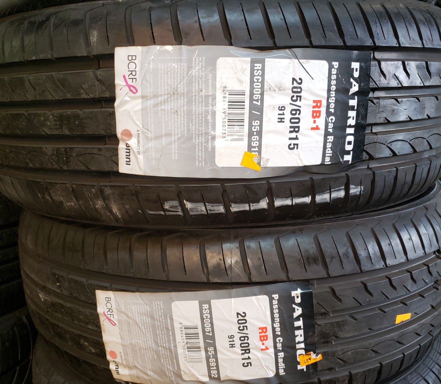(2) new Patriot 205/60R15 91H