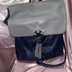 Blue And Grey Backpack 