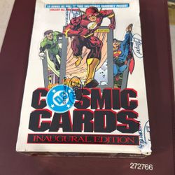 The 1993 Skybox DC Comics Cosmic Teams Trading Cards Hobby Box is a sealed box containing 36 packs of standard-sized trading cards featuring character