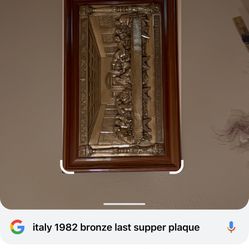 Framed Italian Last Supper Pic
