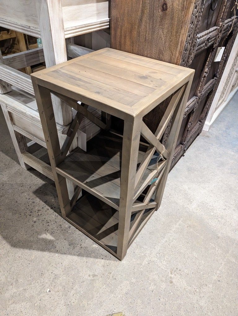 Reclaimed Pine Two Shelf Table