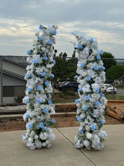 White wedding florals
