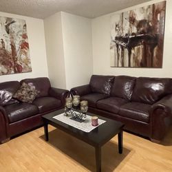 Leather Couches Set 