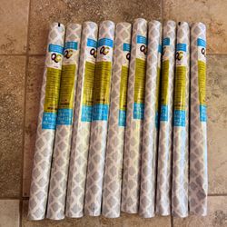 Shelf Liner Lot (9 Rolls) QuickCover Self-Adhesive - Sz 18 in x 1.5 yd