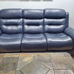 Leather power recliner sofa and non power recliner chair