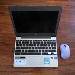 HP Chromebook Laptop 11” Intel ChromeOS + Mouse