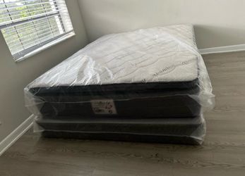 NEW MATTRESS FULL SIZE PILLOW TOP WITH BOX SPRING