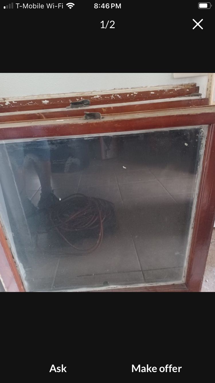 1950 Vintage Wood Window Frames
