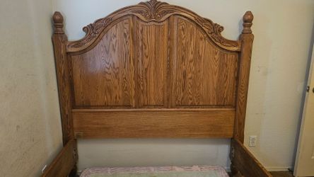 Oak Bed Frame- Queen Size