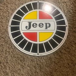 Like New Jeep Porcelain Heavy Sign 11 3/4 
