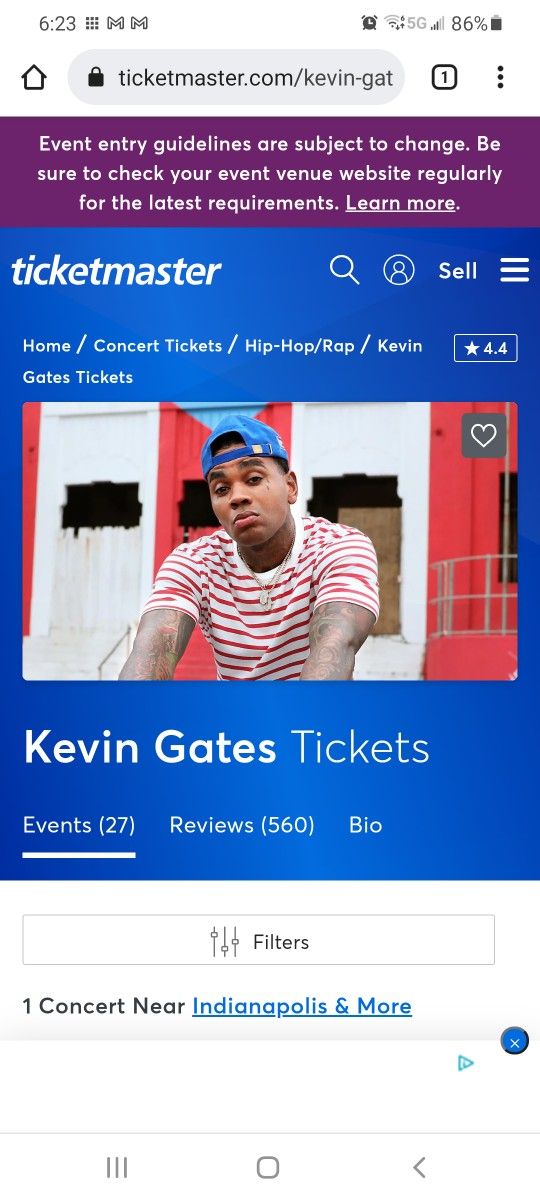 Kevin Gates Concert Ticket
