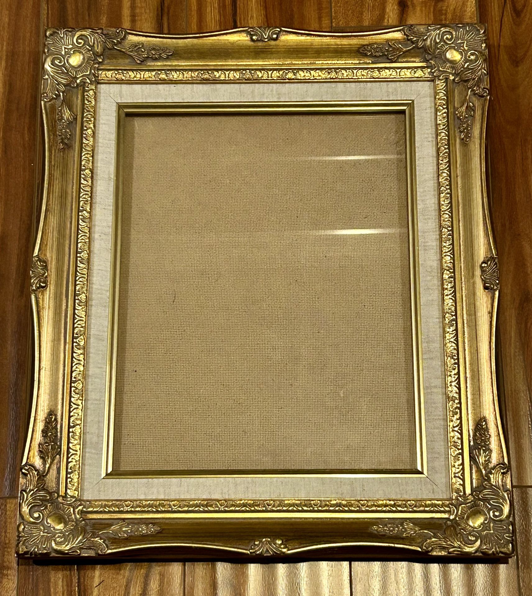 Vintage Ornate Gold Picture Frame – 16 3/8” x 19 3/8”