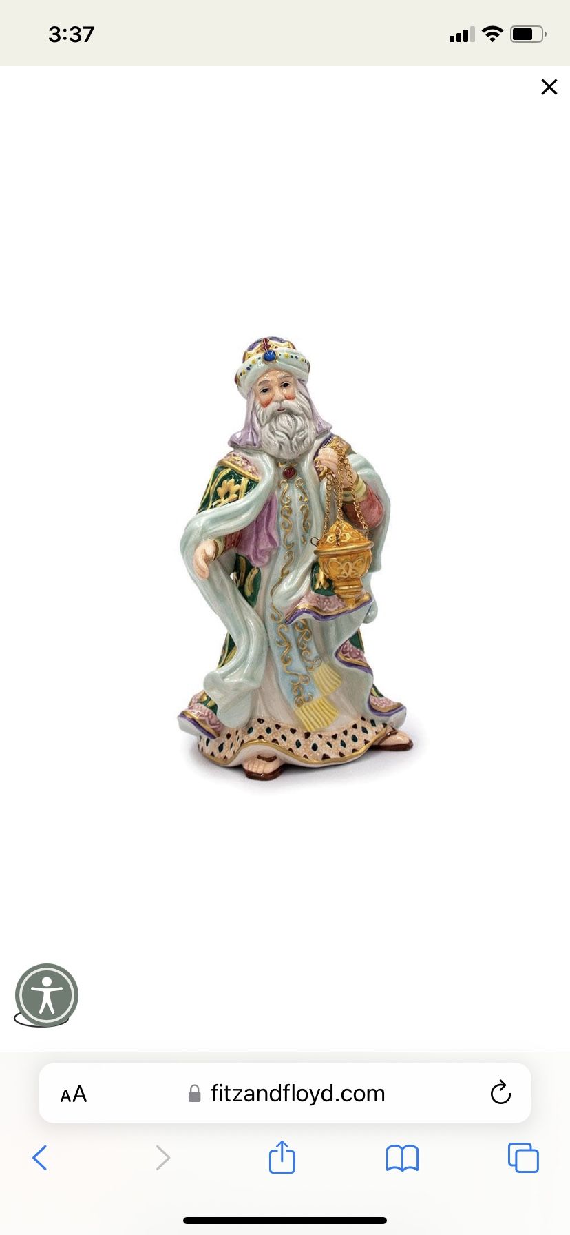 Fitz and Floyd Nativity Arabian Wise Man