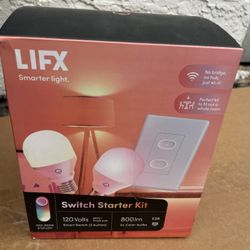 LIFX Smart 2-A19 LED Light Bulbs and 1-Switch Starter Kit LFX-STARTKIT2