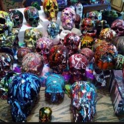 Acrylic Hand Painted Skulls