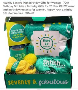 Healthy Seniors 70th Birthday Gift Box for Women
