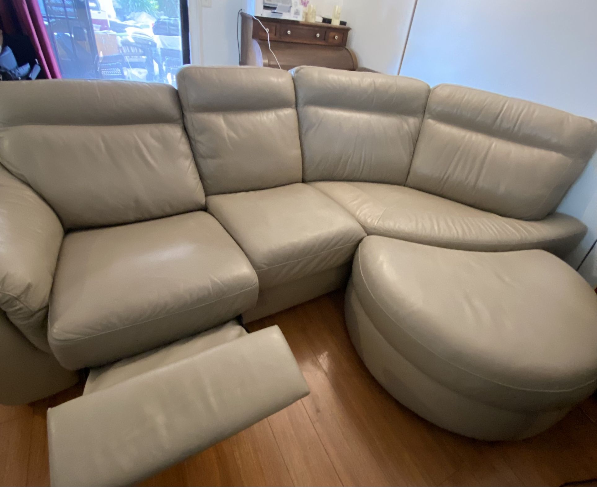 Sofa With Recliner Made In Italy 🇮🇹 Italsofa Leather W