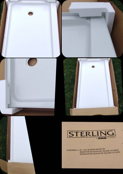 Sterling 60 In X32-in Right Hand Drain Shower Base