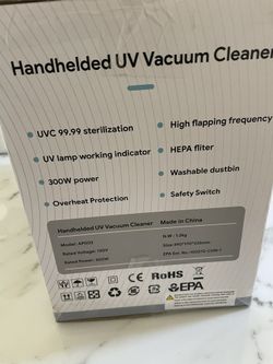 UV Handheld vacuum Cleaner With UV Lamp, HEPA Filter, UV Light  Thumbnail