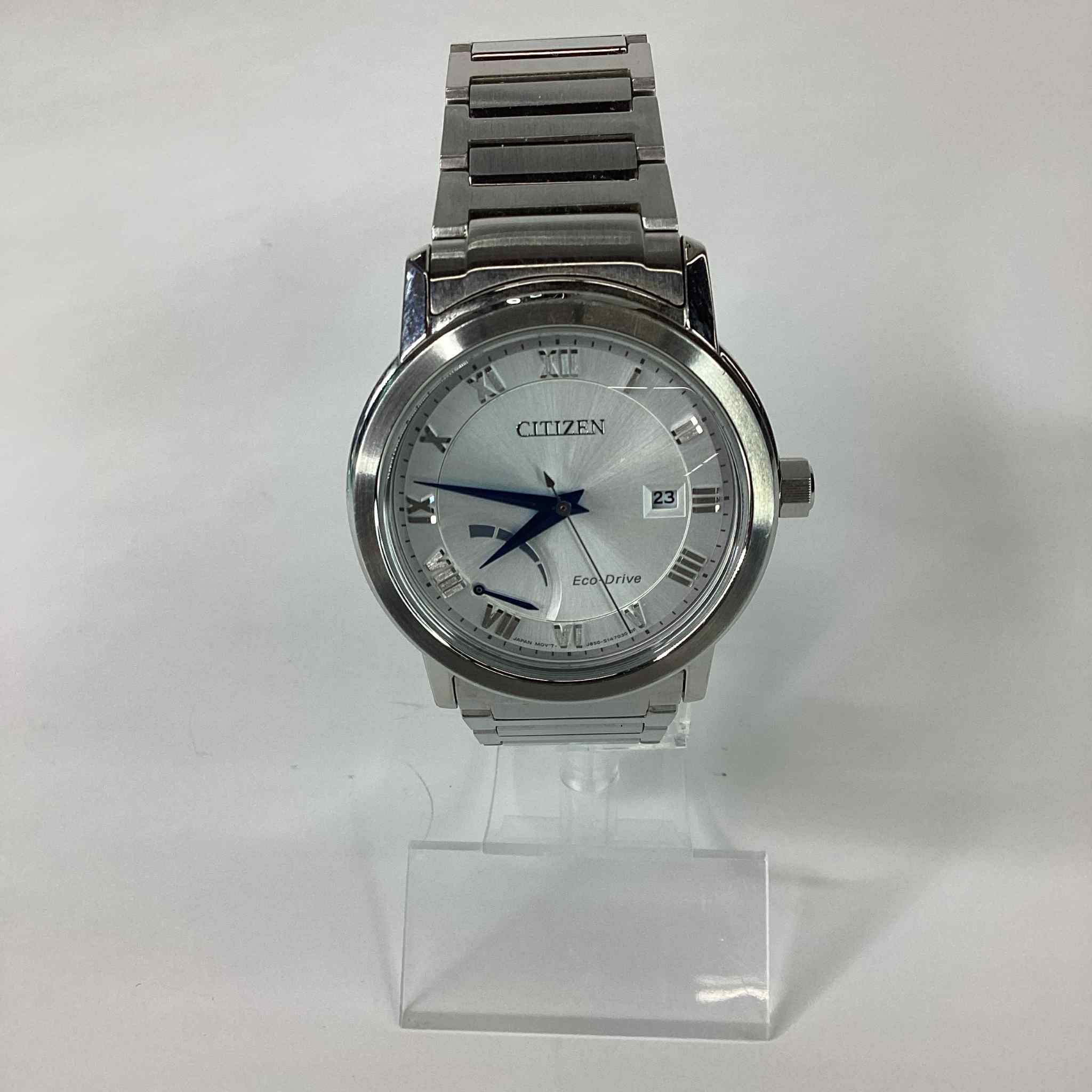 Citizen  Eco-Drive PRT Silver Tone Stainless Steel Watch 