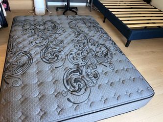 Queen bed and bed frame