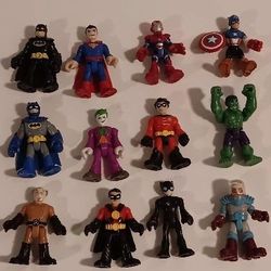 Imaginex SUPERHERO LOT MARVEL DC COMICS ACTION FIGURES