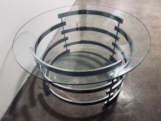 Round Tempered Glass Coffee Table