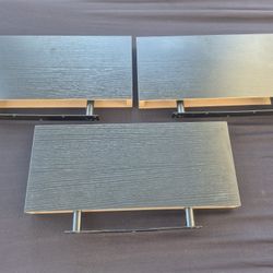3 Black Floating Shelves-NEW