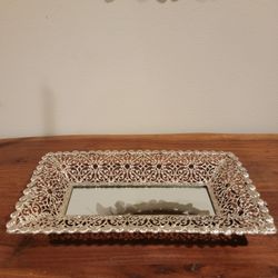 Beautiful Silver Mirror Tray