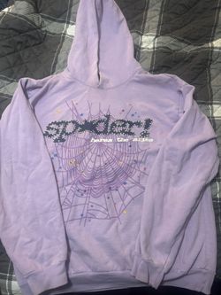 Sp5der Acai Hoodie Purple Size L