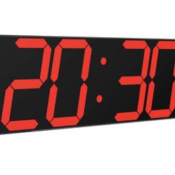 CHKOSDA 6” Digital LED Wall Clock (Red)