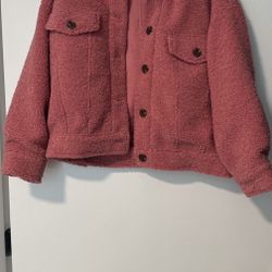 Forever 21 Pink Teddy Sherpa Jacket – Size S