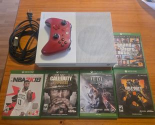 Xbox One S 1TB Bundle – 5 Games + Controller + Cables – Excellent Condition
