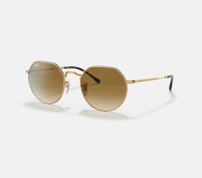 Ray-Ban Jack RB3565 Polished Arista Gold Sunglasses – Excellent Condition w/Case