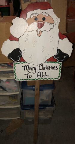 SANTA CLAUS WOOD YARD DECORATION