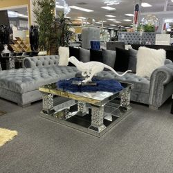 Gray Sectional Rhinestones 