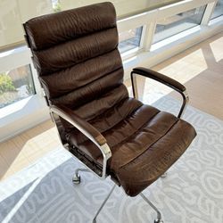 Restoration Hardware Leather Office Chair 
