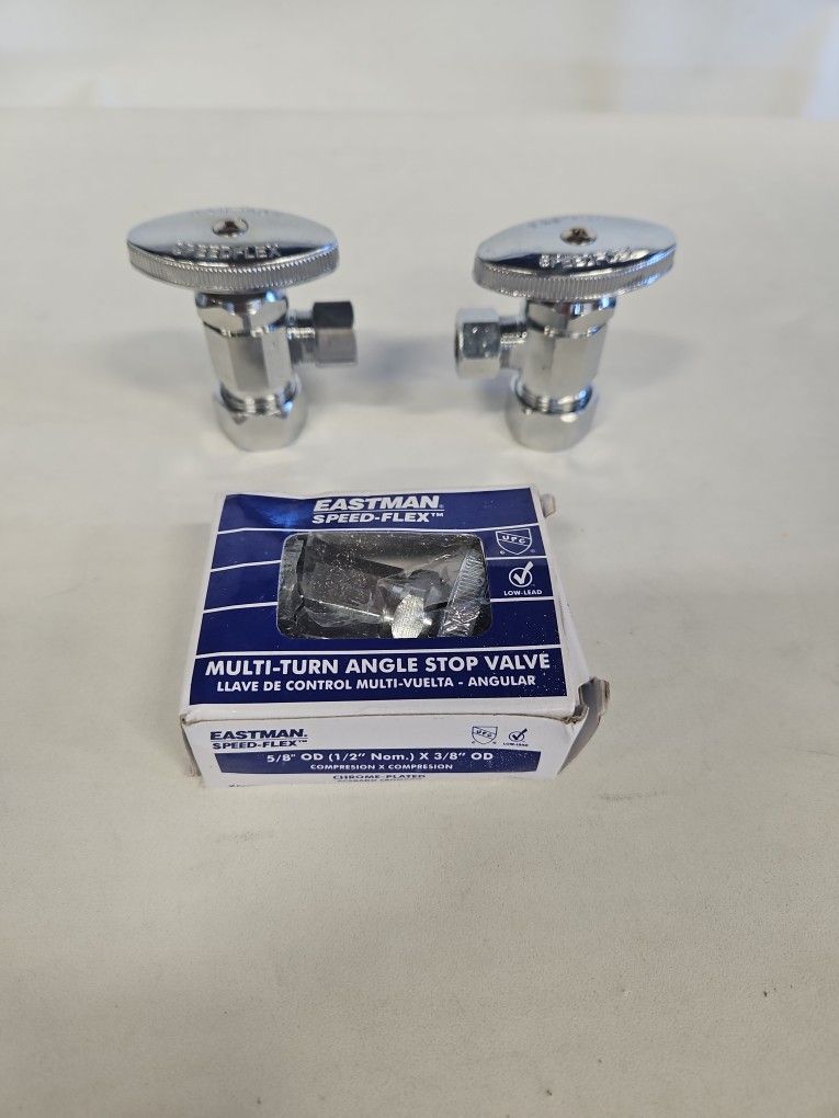 Eastman- 3 Count- Multi-Turn Angle Stop Valve 5/8" OD 1/2" Nom. x 3/8" OD I-8202