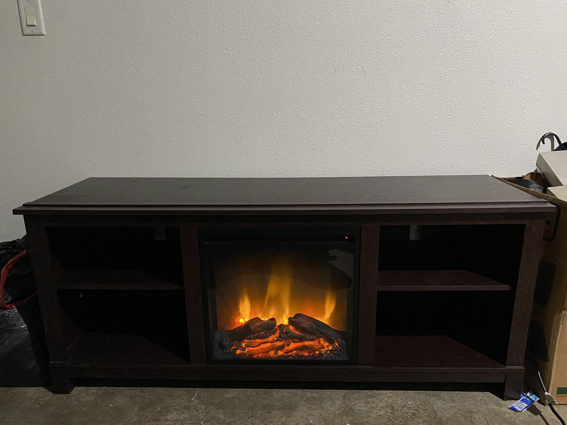 Digital Electric Fireplace Entertainment Center With Heater