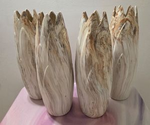 *** NEW LOW PRICE *** 19" Angled Edge Ceramic Vases ($20 EACH) @ Lasting Creations