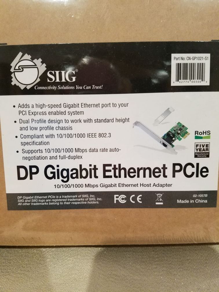 DP Gigabit Ethenet PCle