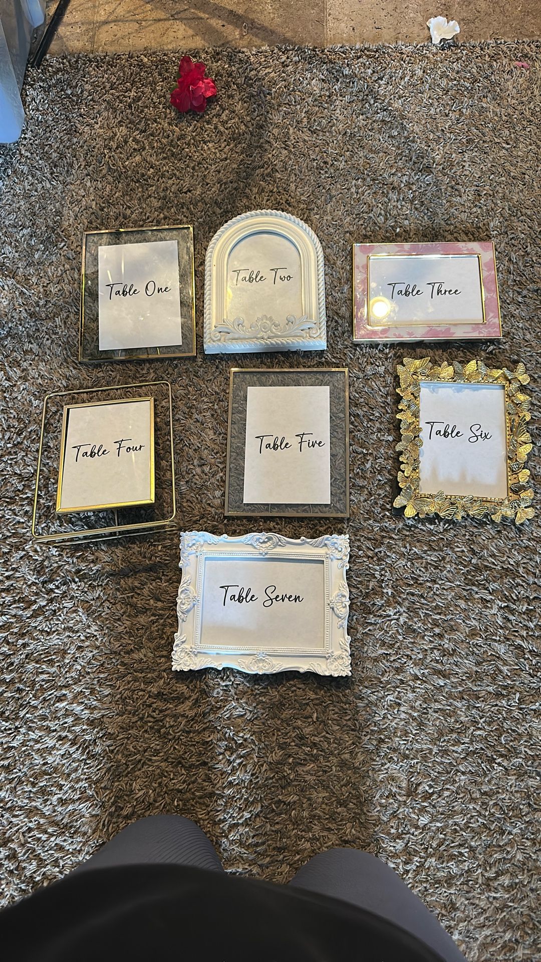 Framed Table Numbers