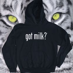 Rare Vintage Embroidered Got Milk? Hoodie Jacket Sz M