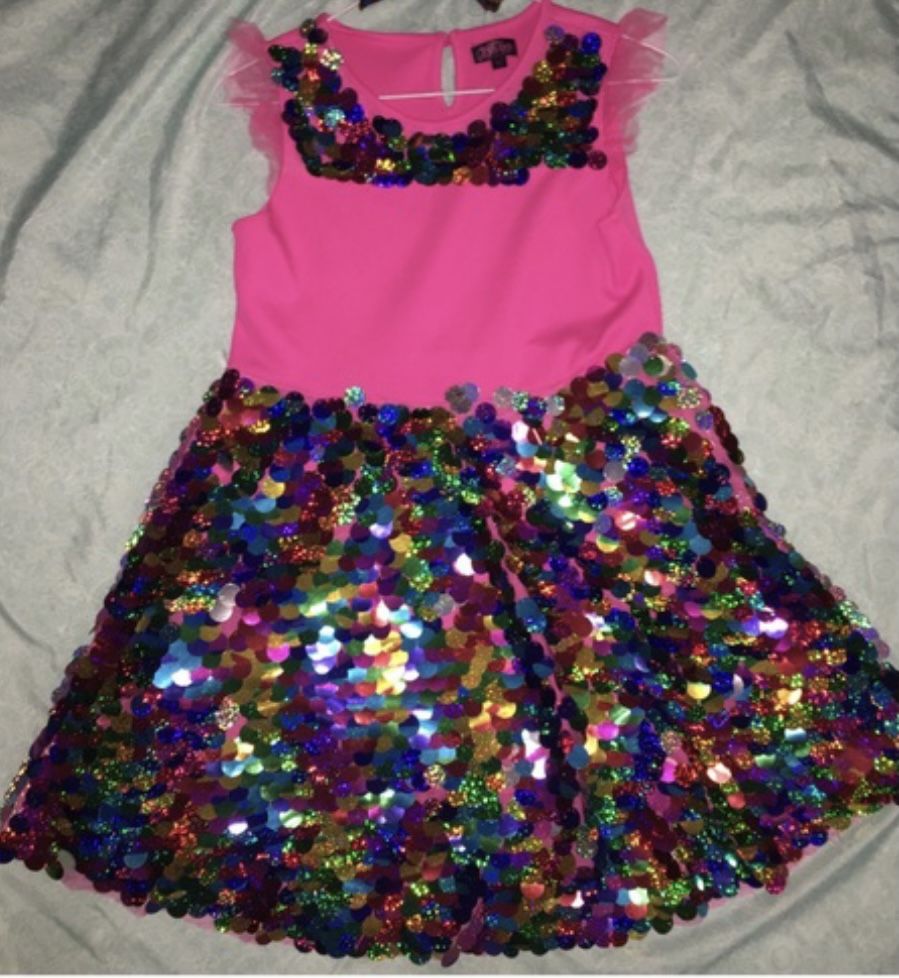Girls' Nickelodeon JoJo's Closet Sequin Dress - Pink XL (14-16)