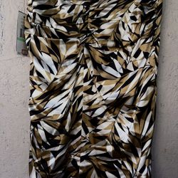 NWT KENNETH COLE Sleek Urban Jungle Print Silk Skirt M 8