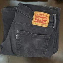 Vintage Levi's 514 Navy Corduroy Pants - Men’s W32 L30 - White Tab
